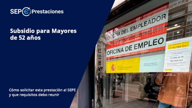 subsidio para mayores de 52 años